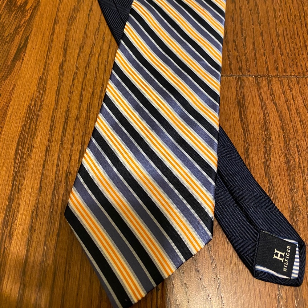 Tommy Hilfiger silk blue yellow men’s tie